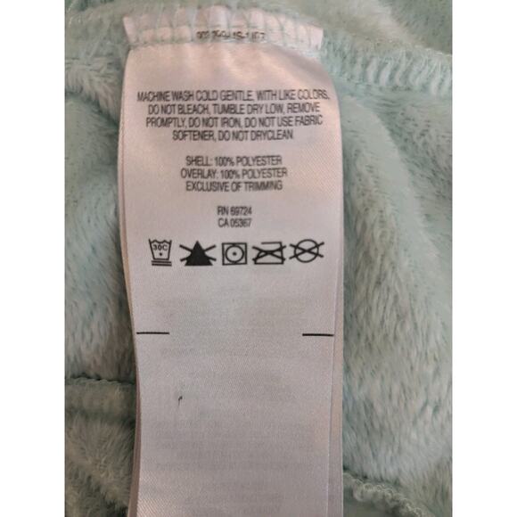 Columbia Jacket Womens EX Small Mint Gray Fuzzy Full Zip Fleece Hooded Ladies - Picture 7 of 7